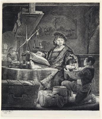 REMBRANDT VAN RIJN andCAPTAIN WILLIAM BAILLIE Bound volume with approximately 150 etchings, including numerous proof impressions of ...